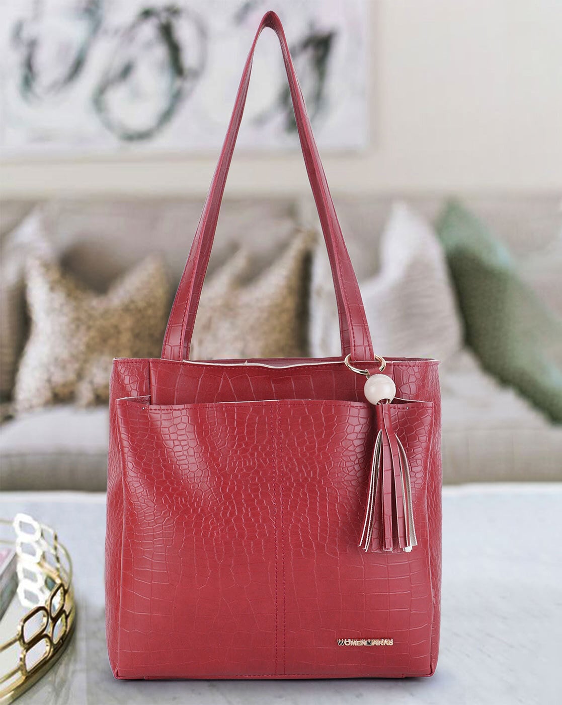 Lavie Women's Faroe Large Satchel Bag Red Ladies Purse Handbag –  SaumyasStore