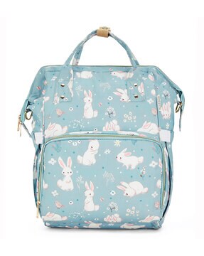 Moon Bunny Print Multifunctional buy Diaper Backpack