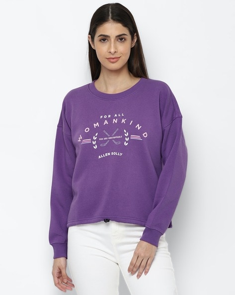 Buy Purple Sweatshirt Hoodies for Women by ALLEN SOLLY Online Ajio