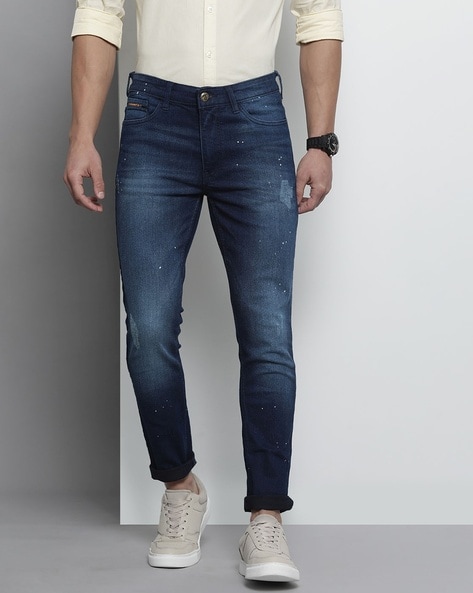 Ash & Erie Indigo Wash Denim Jeans for Short Men