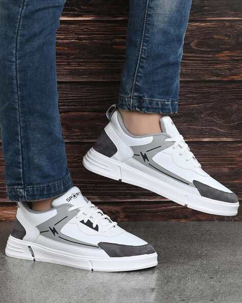 Sparks White Mid-Top Sneakers | White leather shoes, Mid top sneakers, Sneakers  men fashion