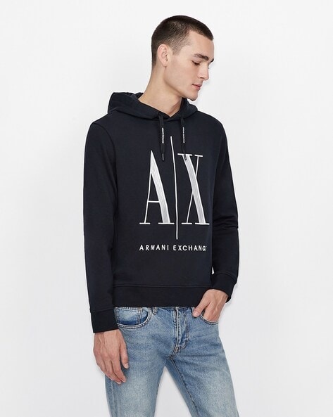 Armani on sale logo hoodie