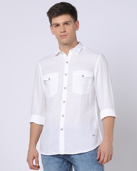 Buy Off-White Shirts for Men by Buda Jeans Co Online | Ajio.com