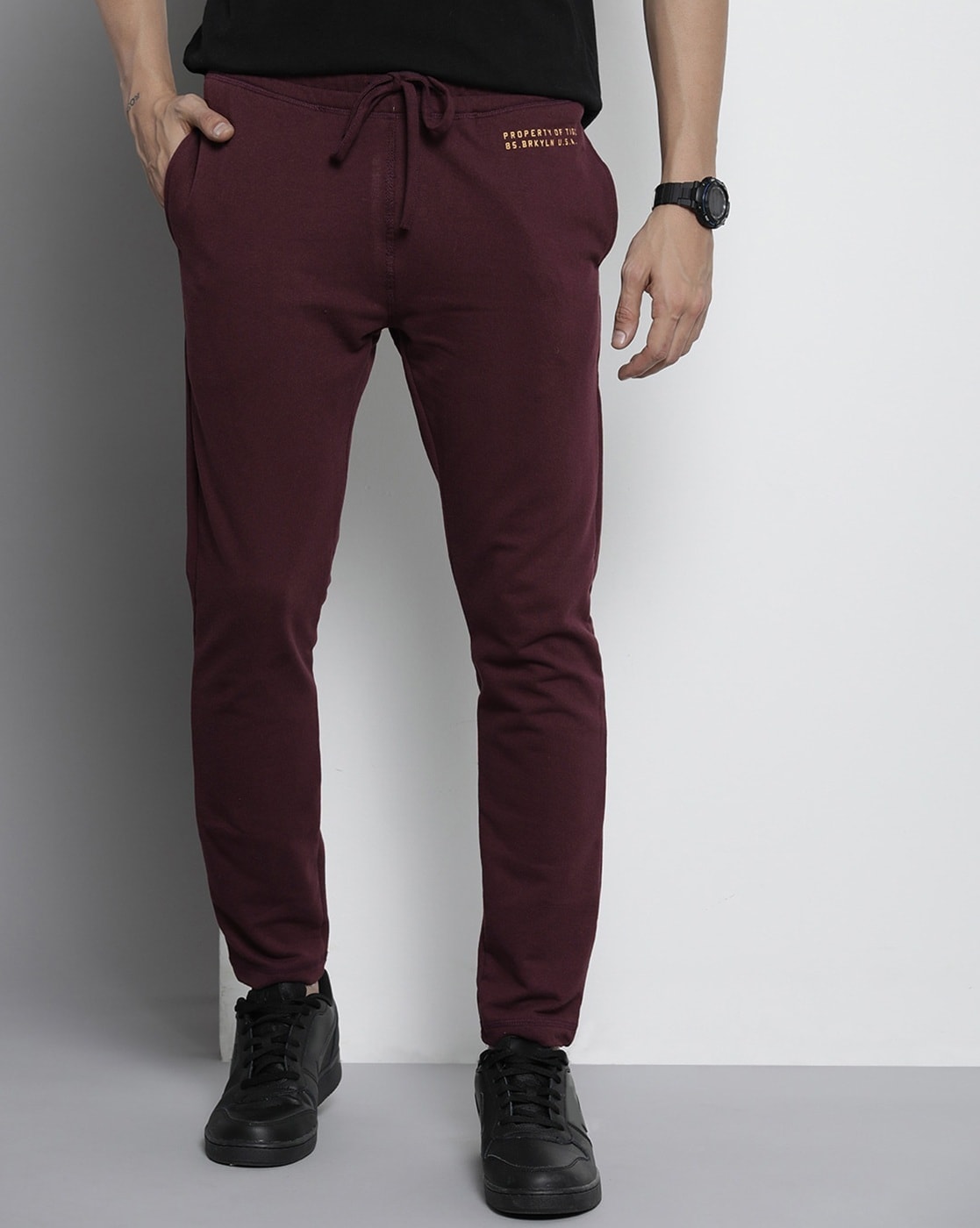 Buy Red Track Pants for Men by The Indian Garage Co Online