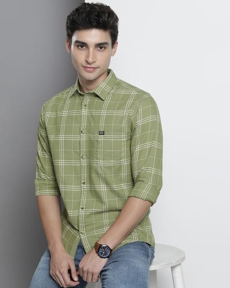 The Indian Garage Co Checked Shirt with Patch Pocket