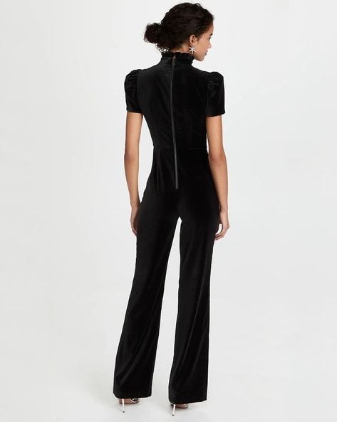 Buy Alice and Olivia Slim Fit Wide-Leg Jumpsuit | Black Color