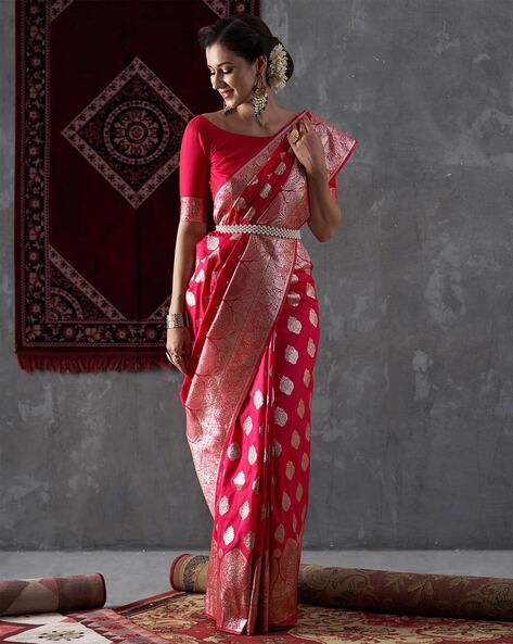 THE PRECIOUS PINK FEATHER | Cotton saree blouse designs, Cotton saree  designs, Saree look