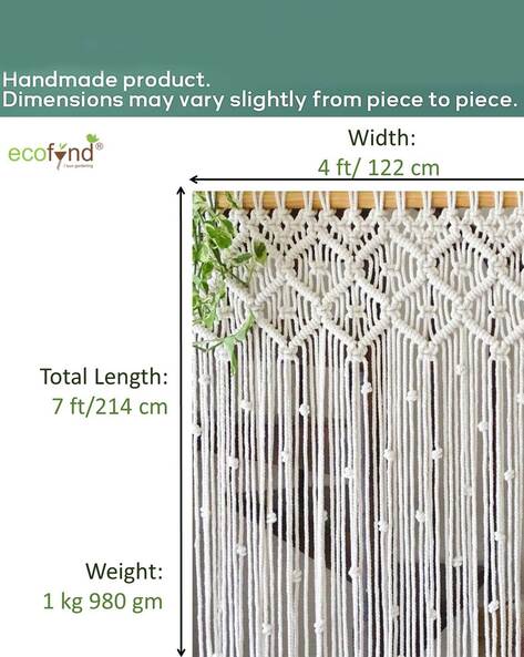 Cotton Geometric Rope Curtain freeshipping - Ecofynd