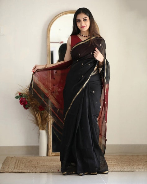 Amazon.com: Fashion_Dream Black Net Party Wear Saree with Blouse Sabyasachi Saree  Indian Wedding Outfits Exclsuive Saree (Un stitch) : Clothing, Shoes &  Jewelry