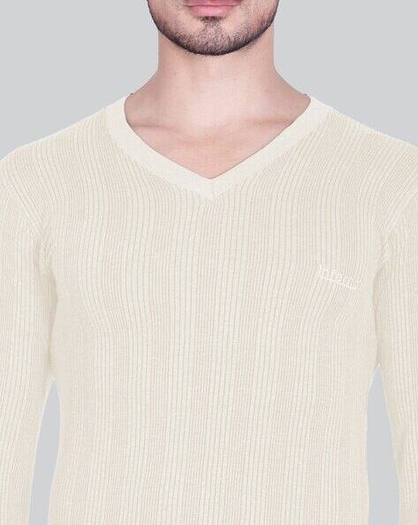 Striped V-Neck Thermal Vest