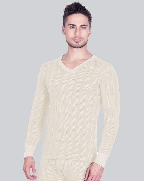 Striped V-Neck Thermal Vest