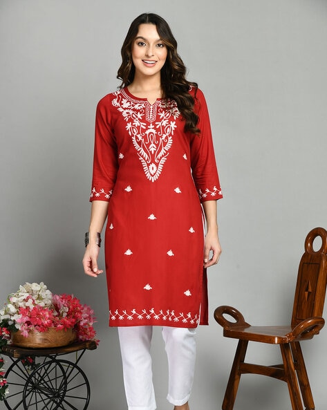 Buy Red Kurtis & Tunics for Women by Clothing Culture Online | Ajio.com