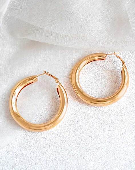 Crescent Swirl 18k Gold Plated Hoop Earrings – Ettika