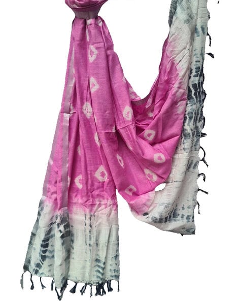 Tie & Dye Tasseled Dupatta Price in India
