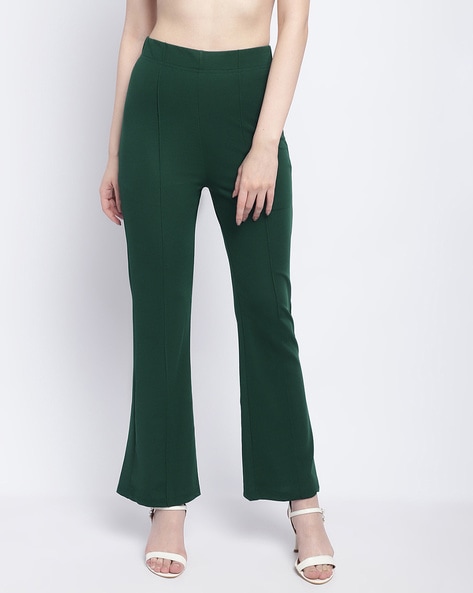 Buy Green Trousers & Pants for Women by Silverfly Online