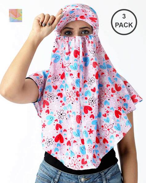 Pack of 2 Printed Scarves with Tie-Up Price in India