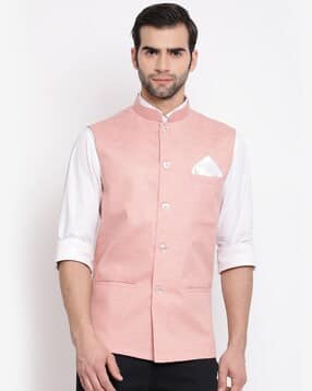 Nehru Jacket with Insert Pockets-image-27