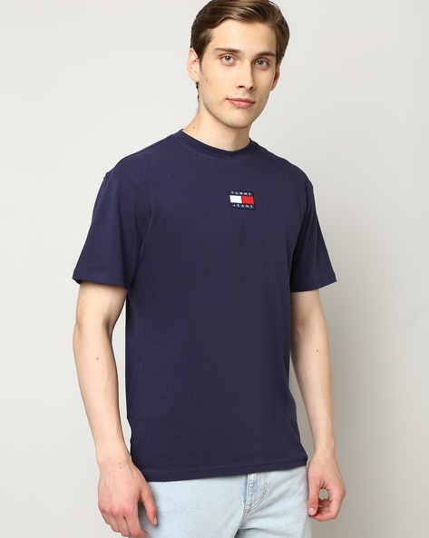 Navy tommy best sale hilfiger shirt