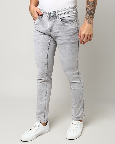Buy Peter England Jeans White Cotton Slim Fit Jeans for Mens Online @ Tata  CLiQ