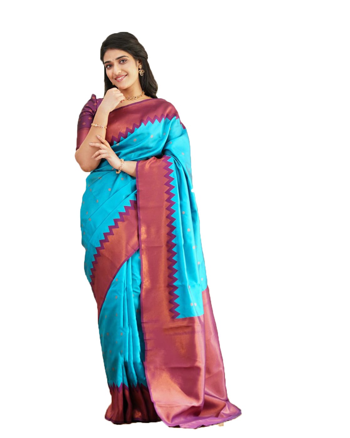 Buy Pink Sarees for Women by Zinzraa Online | Ajio.com