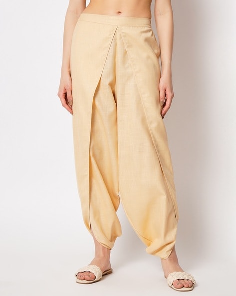 Cotton Dhoti Pants with Elasticated Waistband Price in India