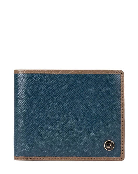 Da Milano Wallets : Buy Da Milano Genuine Leather Blue & Brown Mens Wallet  Online