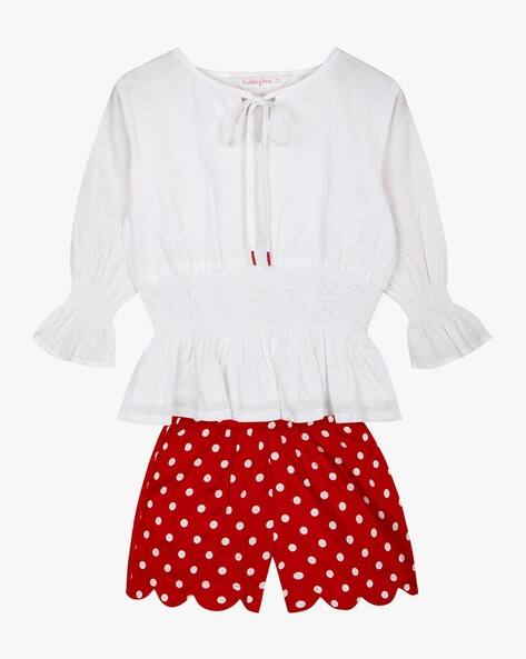 BUDDING BEES Smocked Top & Shorts Set