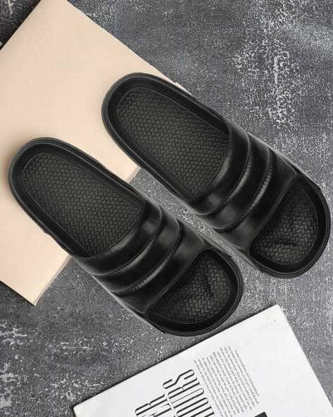 Adilette Comfort Slides Black On Feet Adilette Slides Sizing