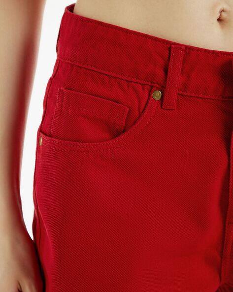 Denim Shorts with Frayed Hems