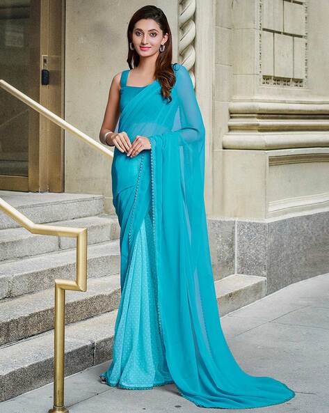 Buy Fancy Georgette Saree with Blouse Piece for Women Online In India At  Discounted Prices