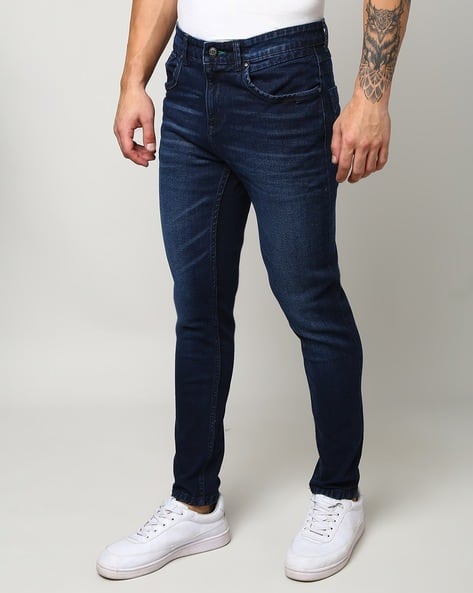 Men Lightly Washed Skinny Fit Jeans