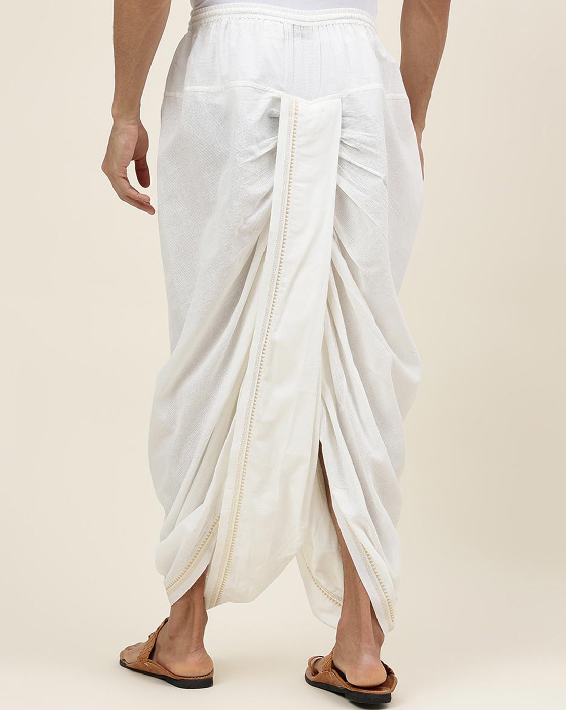 Buy Purple Elasticated-waist Handloom Cotton Dhoti Pants Online at  Jaypore.com