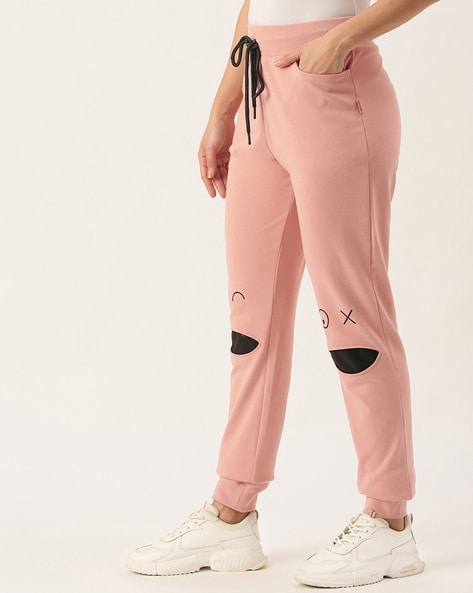 Buy Pink Track Pants for Women by YUVRAAH Online