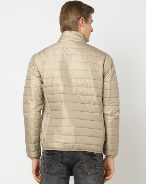 World of Leather Men's Tan Biker Quilted Lambskin Leather Jacket Moto (L42)  at Amazon Men's Clothing store