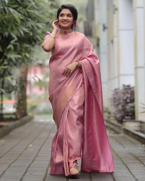 Green & Pink Kanjivaram Silk Saree – StylebyPanaaash