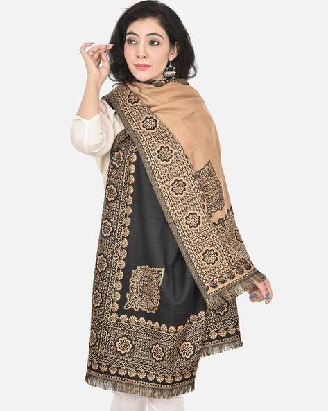 Reversible Shawl with Printed Border Price in India