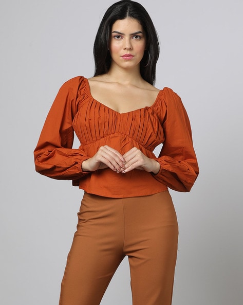 Buy Brown Tops for Women by Outryt Online