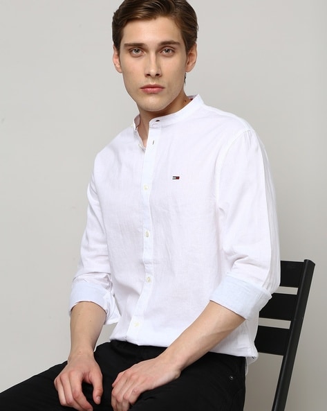 Tommy Hilfiger Mens Shirts Near Me White - Tommy Hilfiger India