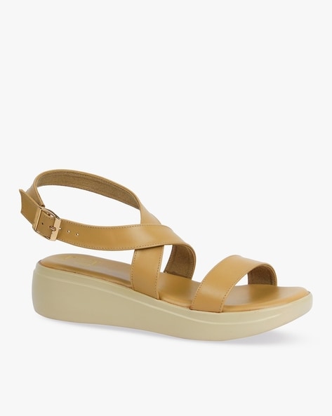 Tan best sale flatform sandals