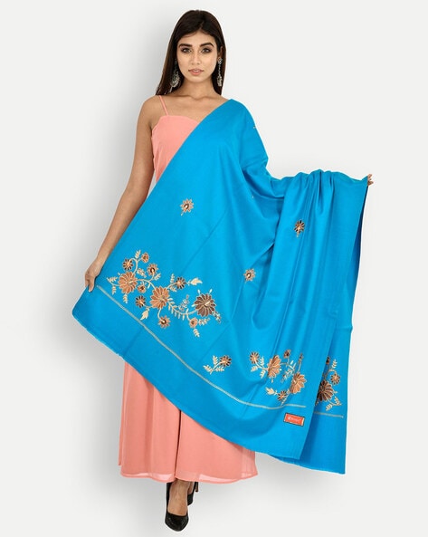 Floral Embroidered Shawl Price in India