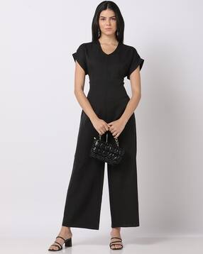 miss players V-Neck Jumpsuit with Back Tie-Up-picture-30