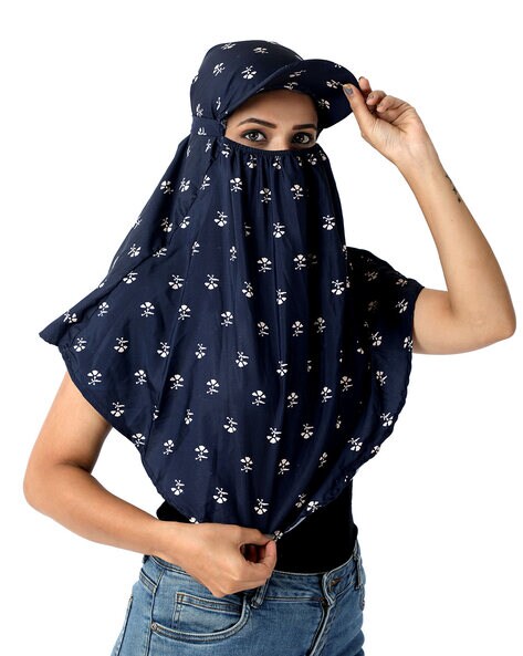Pack of 2 Printed Scarves with Cap Price in India