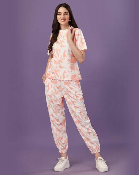 Buy Peach Night LoungeWearSets for Women by GRIVA DESIGNER Online