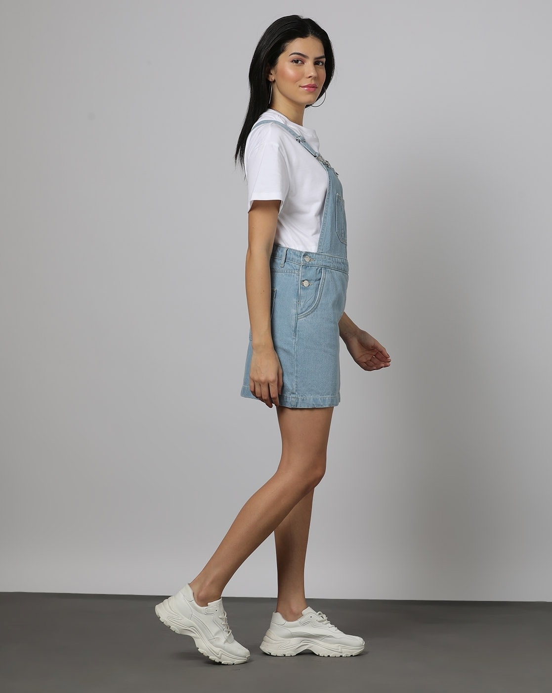 Unique Bargains Juniors' Plus Size Suspender Skirt Patch Pocket Denim  Overall Dress - Walmart.com