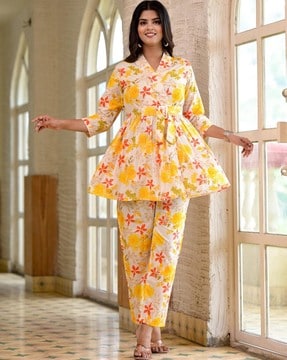 Buy Marigold Yellow Co-ord Sets for Women by The Kapas Online