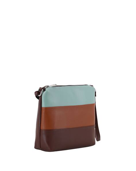 Colourblock Sling Bag with Adjustable Strap