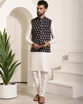 Kurta churidar with waistcoat best sale