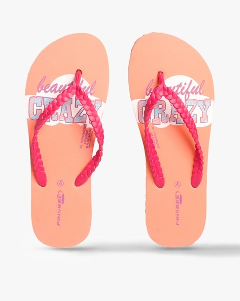 Buy Peach Flip Flop & Slippers for Women by FRISBEE Online