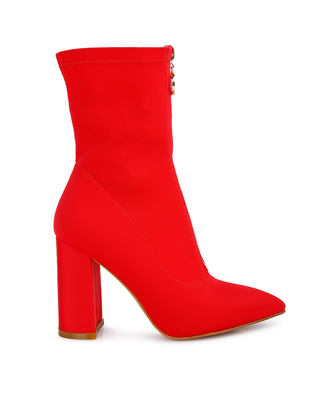 Block heel clearance red boots