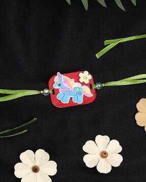 jewelz Unicorn Print Tie-Up Rakhi-picture-8
